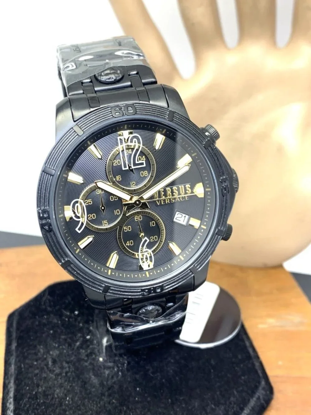 Versus by Versace Men's Watch VSPHJ1921 Chronograph Quartz Black Steel 46mm